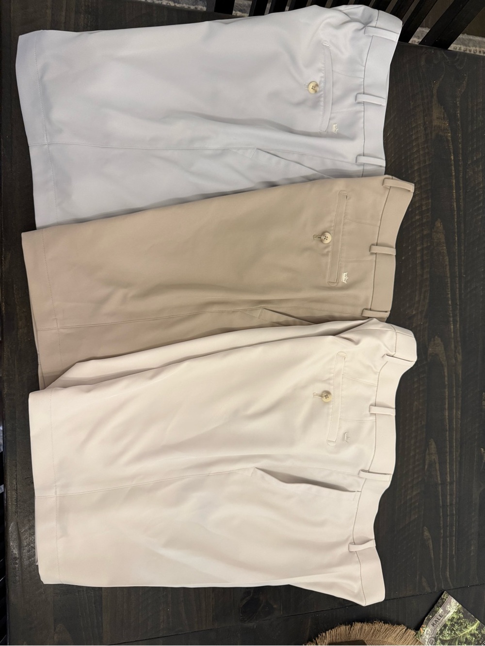 Set of 3 ✨ Peter Millar Men's Performance Golf Shorts - Tan, Khaki, Light Gray - Picture 7 of 10